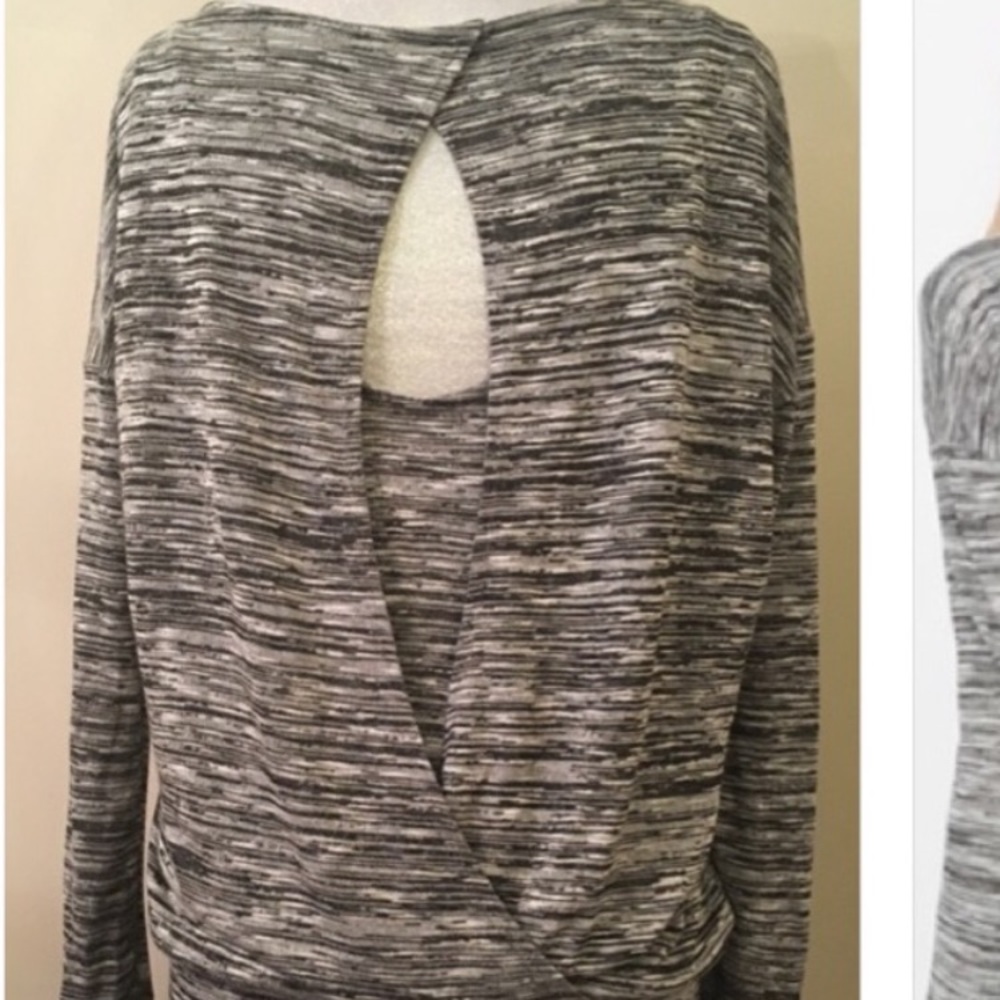 WHBM Spacedye dolman open back tunic. M
